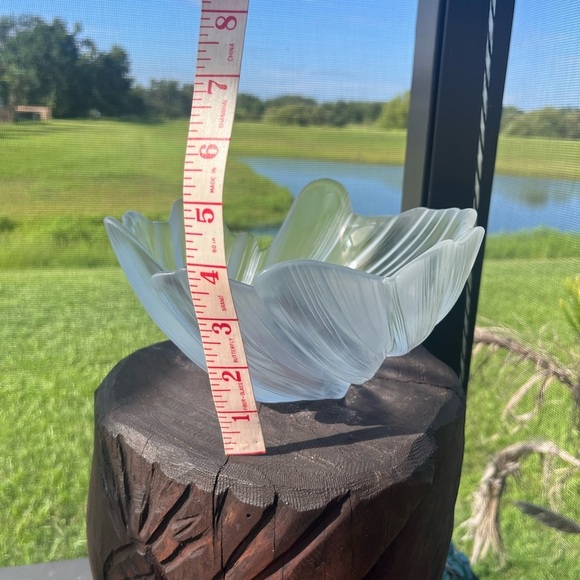 Vintage Mikasa SPUN SILK 10 1/2”Crystal Bowl~Frosted Swirl Sculpted Art~Germany - Picture 12 of 12